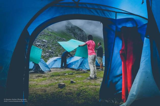 Hampta Pass Trek-View from Indside the Tent